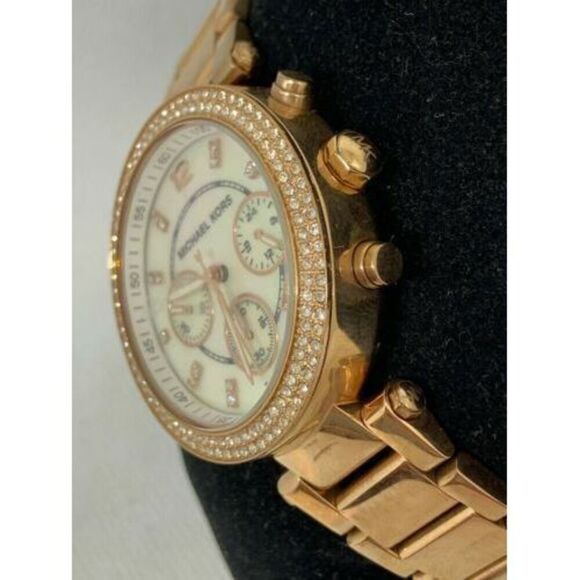 Michael Kors MK5491 Women's Watch Chronograph Rose Gold Analog 38mm Quartz D203 - Picture 3 of 9